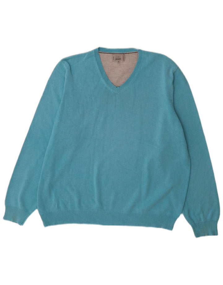 Marks & Spencer Suéter con Cuello en V y Ajuste Regular para Hombre XL Azul