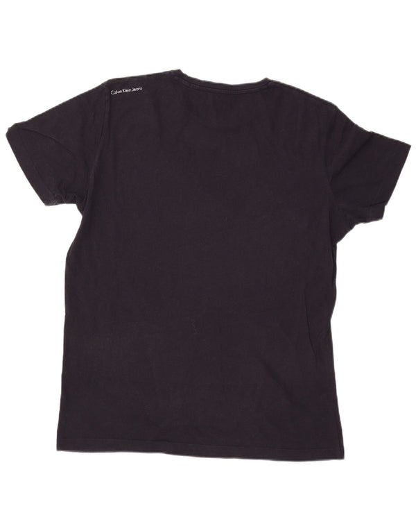 Calvin Klein Jeans - Camiseta gráfica para hombre, talla grande, azul marino