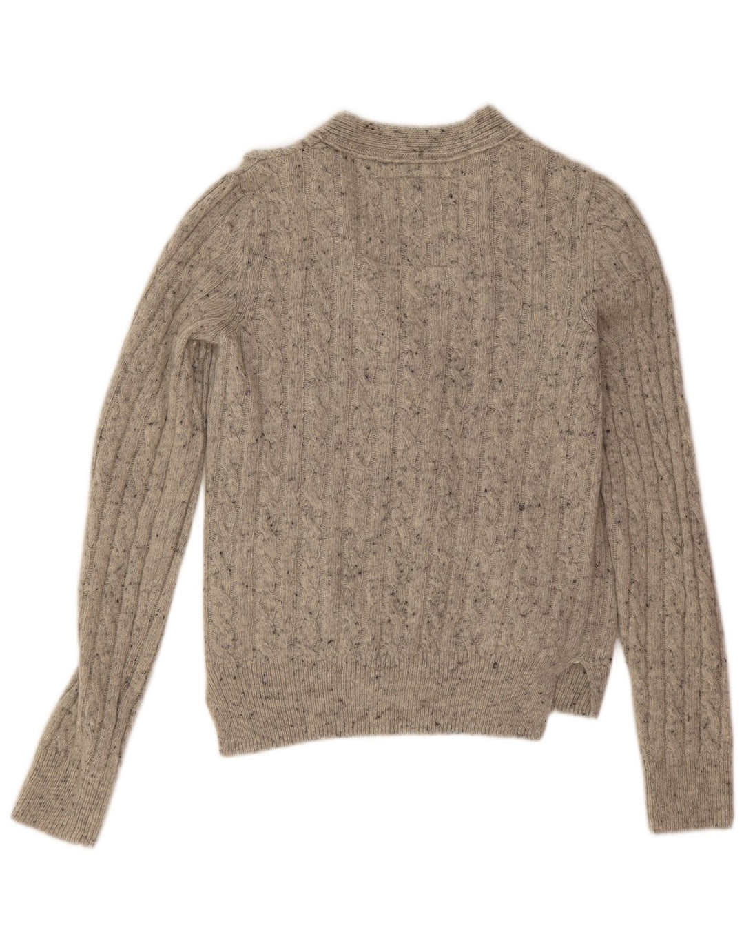 Superdry Cárdigan extragrande para mujer, talla 40, lana moteada gris pequeña