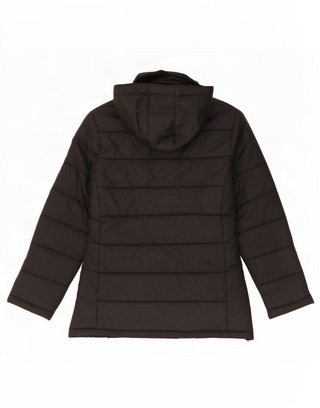 Zara Mujer Chaqueta Acolchada Con Capucha UK 44 Mediana Nylon Negro