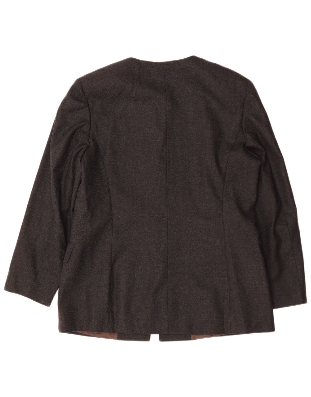 Vintage mujer longline 4 botones Blazer chaqueta IT 48 XL lana gris