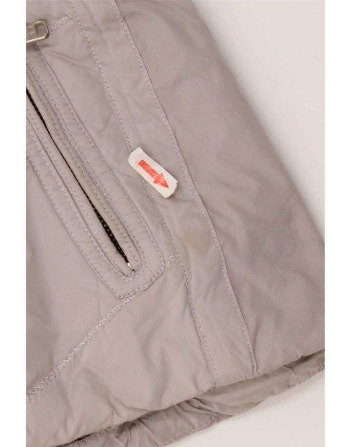 Napapijri Chaqueta acolchada con capucha para mujer UK 10 Small Gris Poliéster