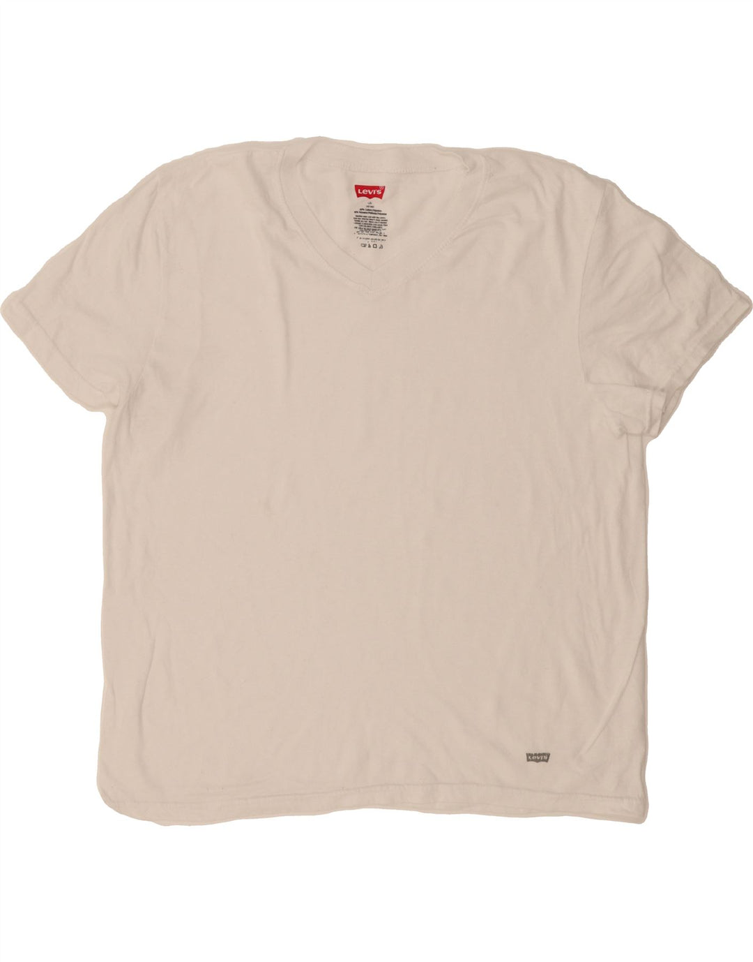LEVI'S Mens T-Shirt Top Size 42/44 Large White Cotton Vintage Levi's and Second-Hand Levi's from Messina Hembry 