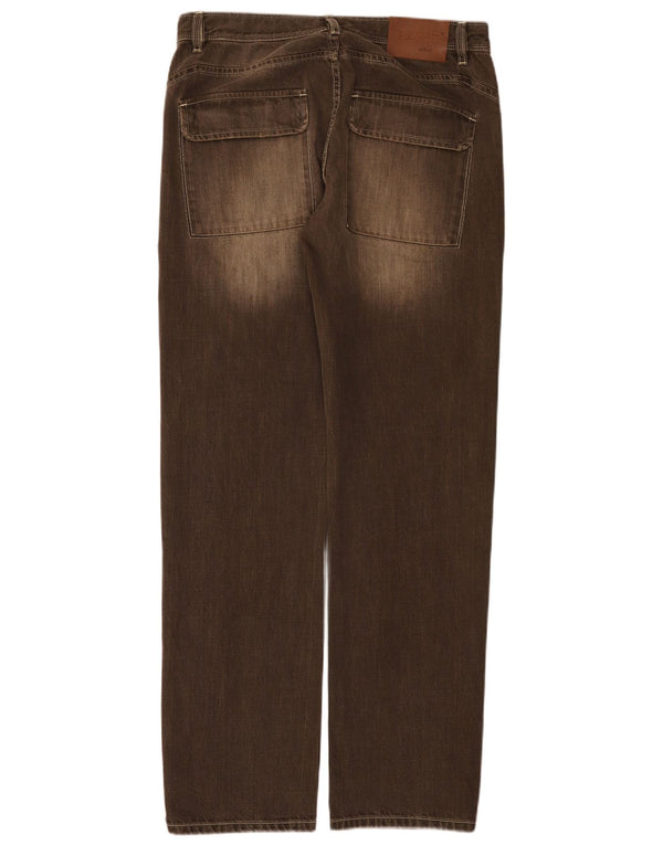 Vaqueros rectos Gant para hombre W34 L34 Algodón marrón