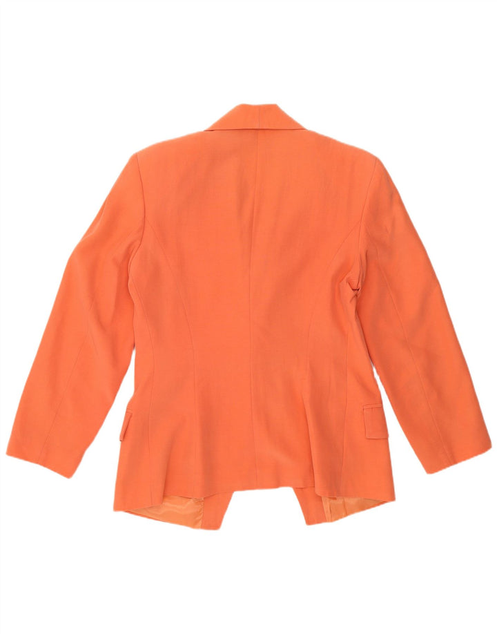 Vintage mujer 1 botón Blazer chaqueta Reino Unido 14 naranja medio