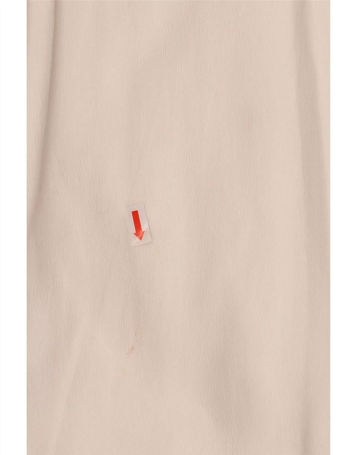 CARACTERE Blusa camisera con lazo frontal para mujer UK 10 Small White Acetate