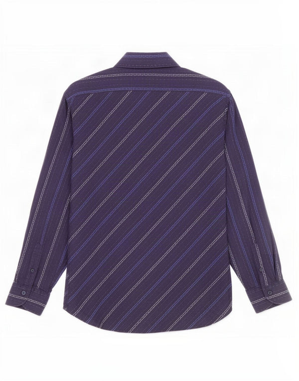 Ted Baker Camisa para hombre Talla 4 Grande Algodón a rayas azul marino