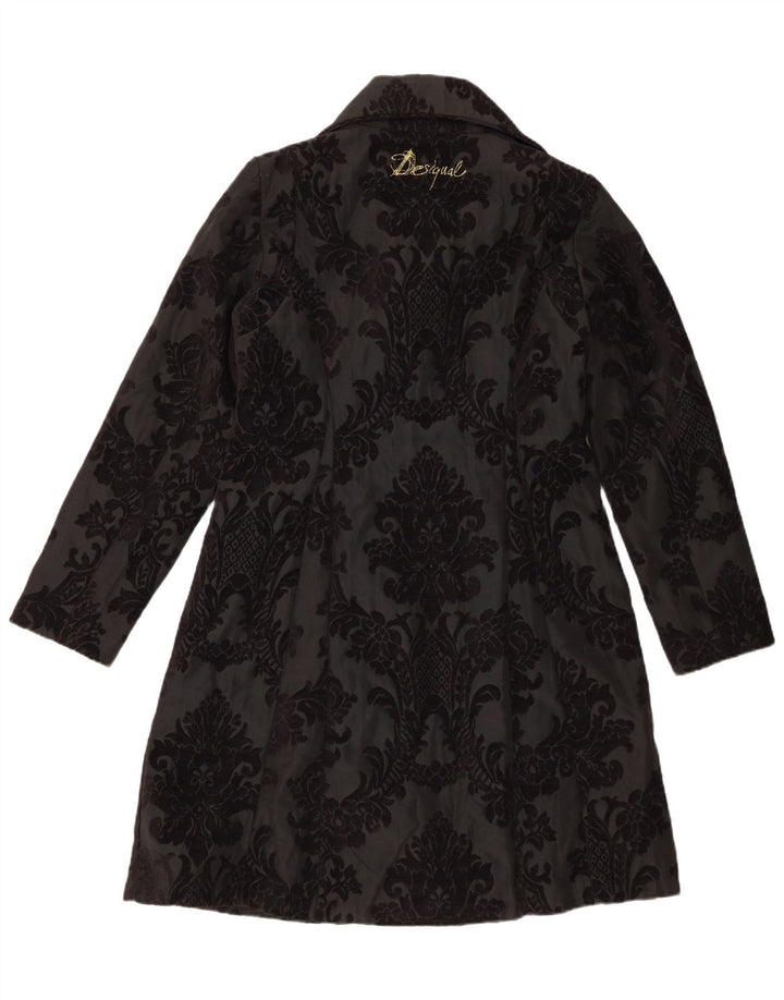 Abrigo Desigual para mujer EU 42 Poliéster floral negro grande
