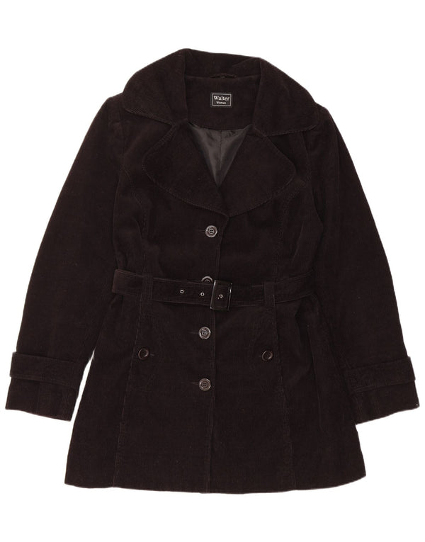 Abrigo de pana vintage para mujer IT 42 Algodón negro medio