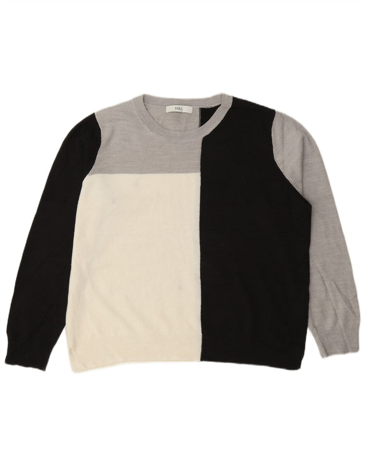 Marks & Spencer Suéter de Cuello Redondo para Mujer UK 44 Grande Multicolor