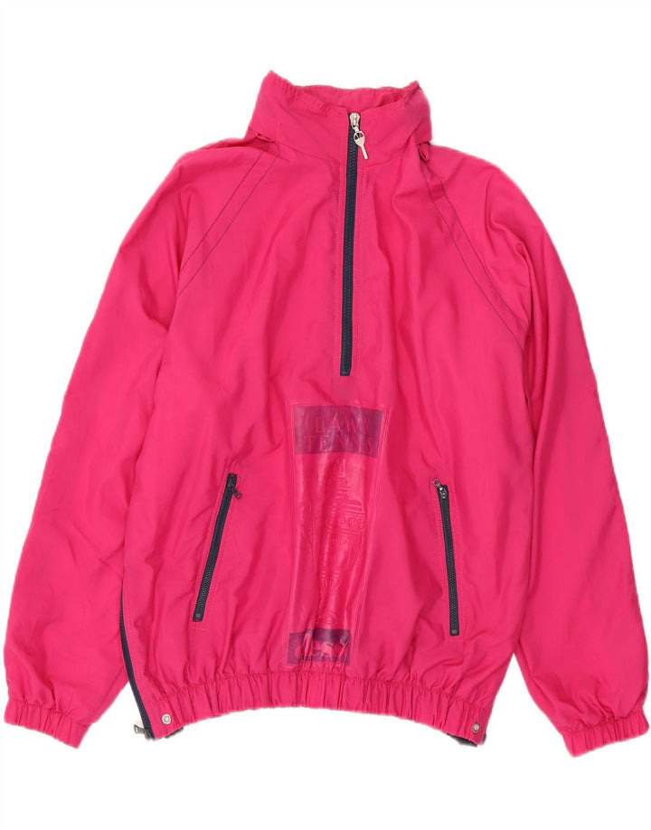 Ellesse - Chaqueta impermeable con capucha para hombre, talla 38, color rosa medio