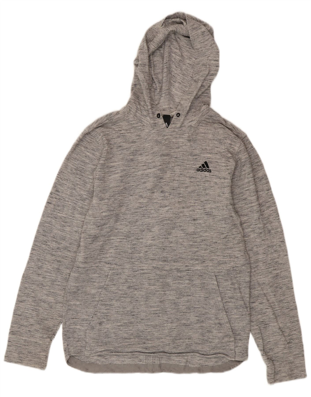Adidas Hombre Sudadera Con Capucha Manga Larga Pequeño Gris Moteado
