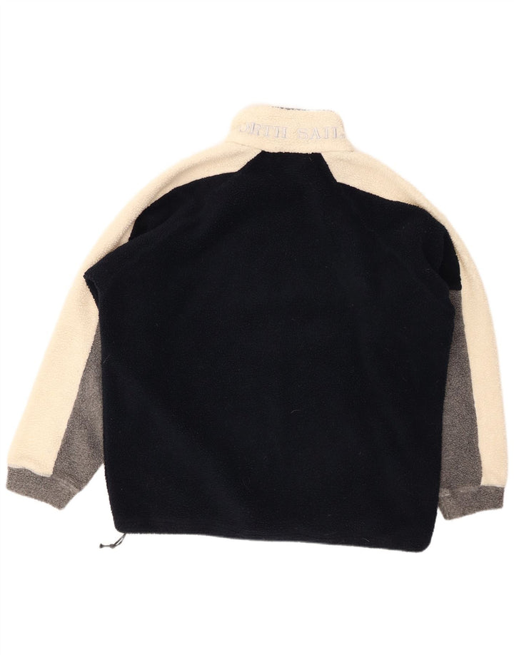 NORTH SAILS Jersey De Forro Polar Con Cuello Y Cremallera Para Hombre XL Azul Marino Colorblock