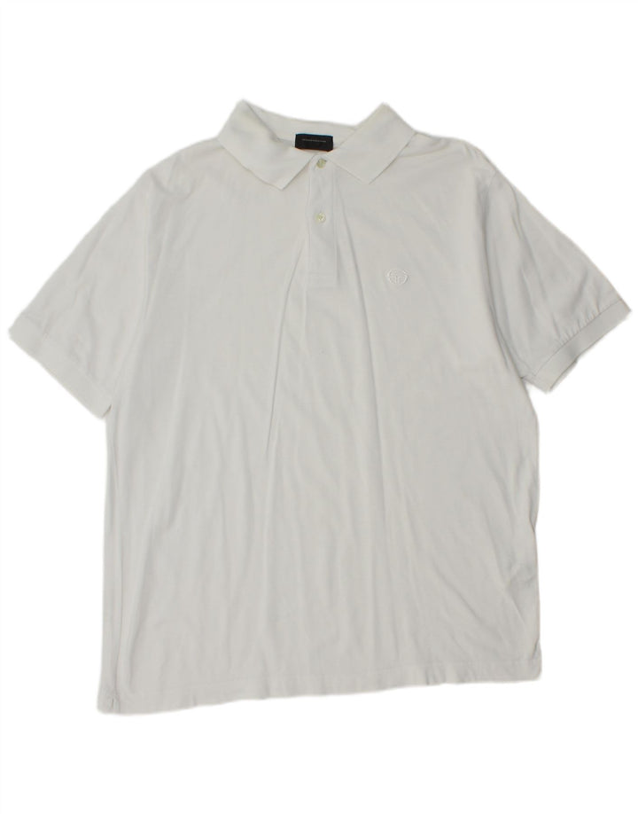 Sergio Tacchini Polo Hombre IT 50 Medio Algodón Blanco