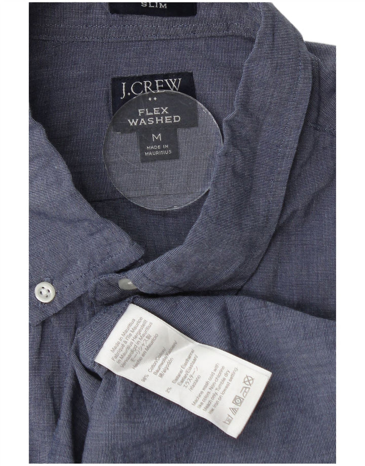 J. CREW Camisa ajustada para hombre de algodón azul marino medio