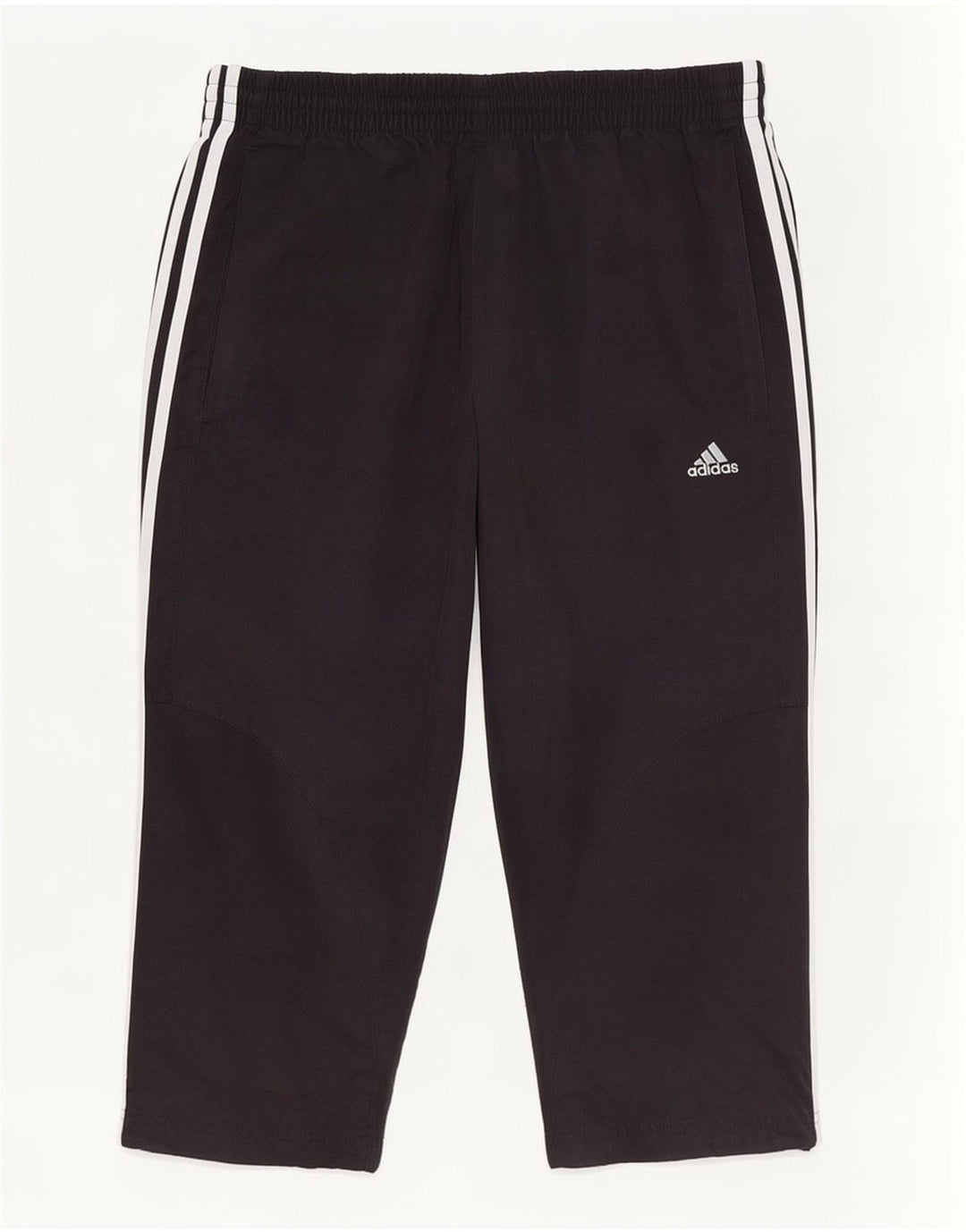 Adidas Mujer Capri Chándal Pantalones UK 10 Pequeño Poliéster Negro