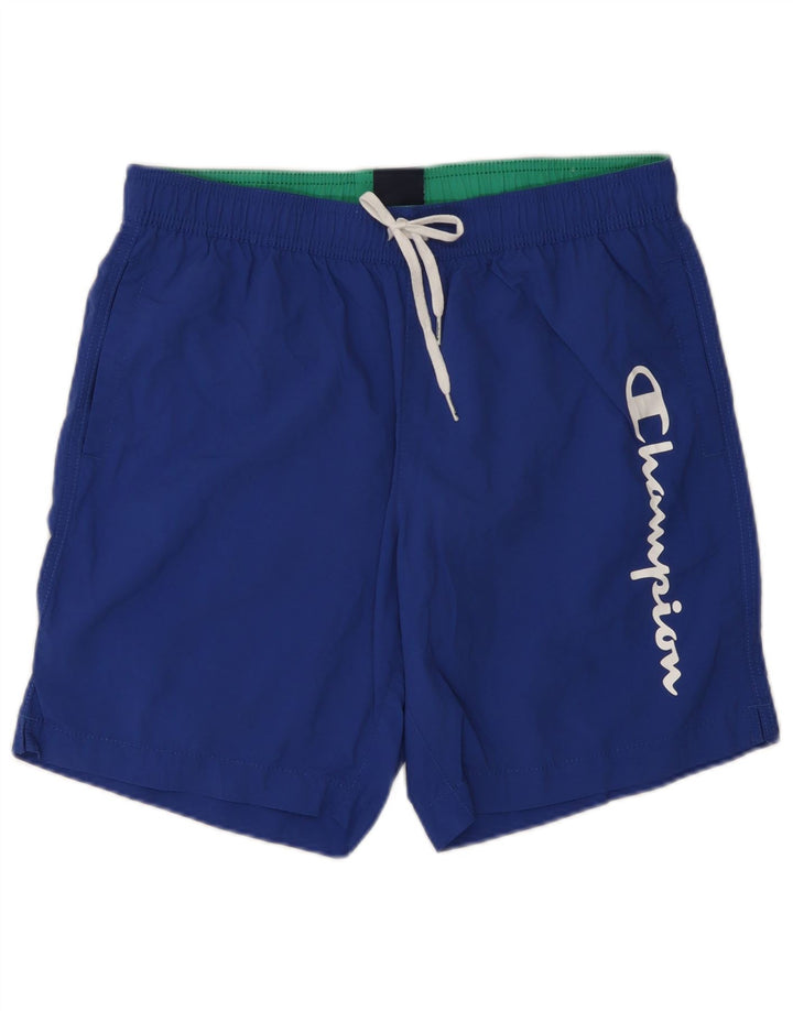 Champion Graphic Bañador Corto De Poliamida Azul Pequeño Para Hombre