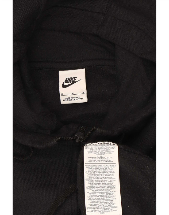 Nike - Sudadera con capucha y cremallera para hombre, talla mediana, algodón negro