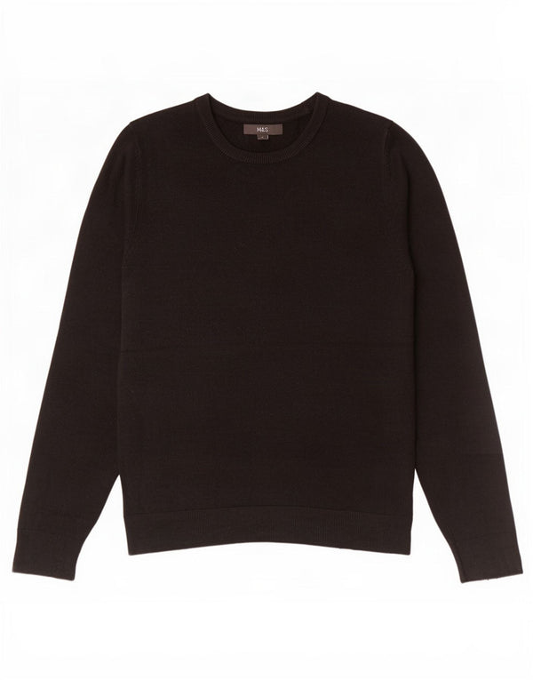 Marks & Spencer Suéter con Cuello Barco para Hombre Acrílico Negro Mediano