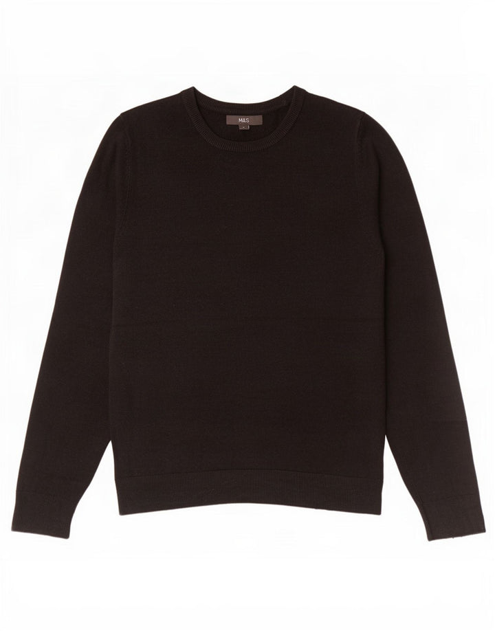 Marks & Spencer Suéter con Cuello Barco para Hombre Acrílico Negro Mediano