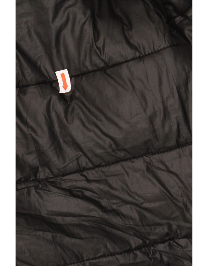 CHAMPION Womens Hooded Padded Jacket UK 40 Large Black Polyester