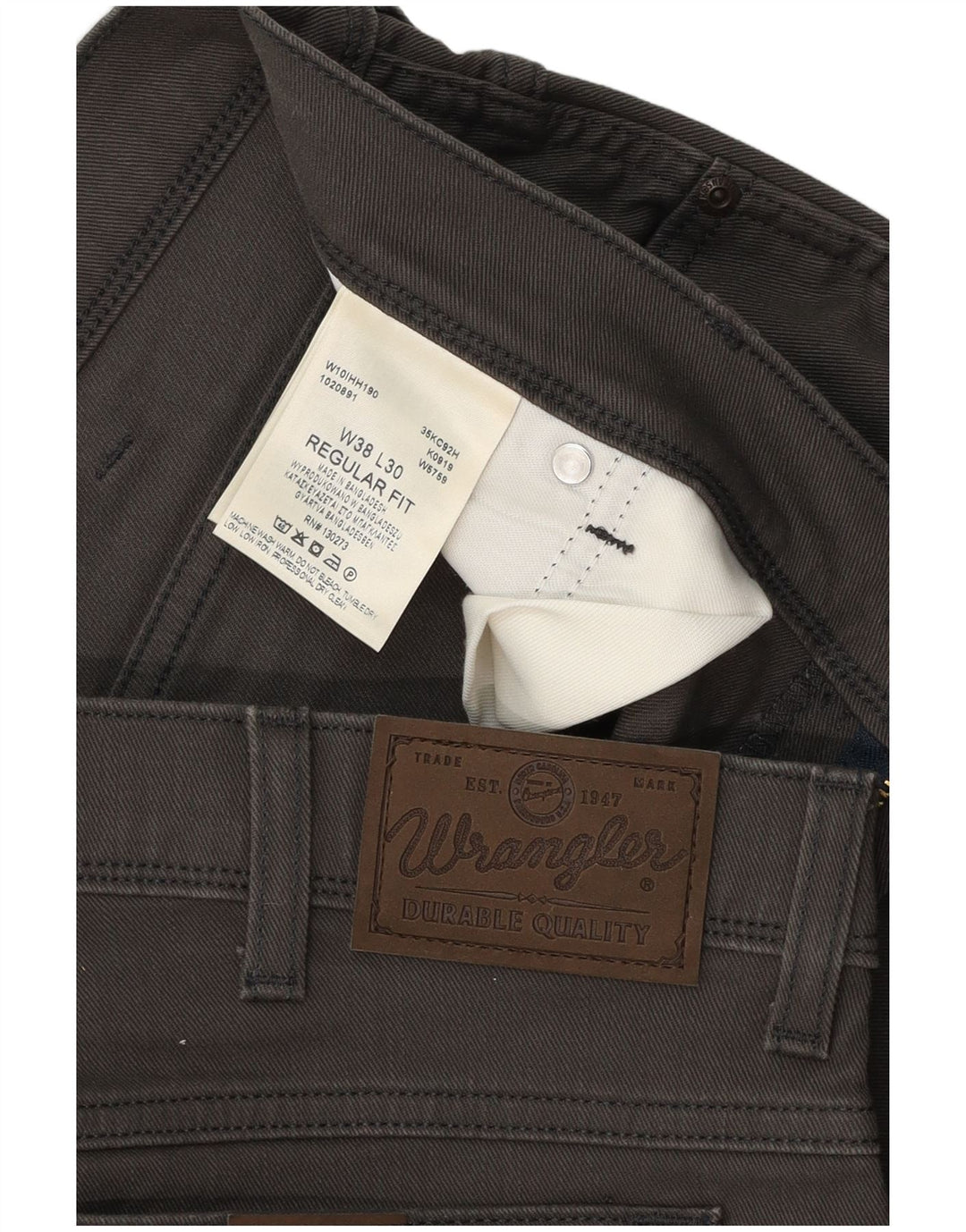 Wrangler Vaqueros rectos para hombre W38 L30 Algodón gris
