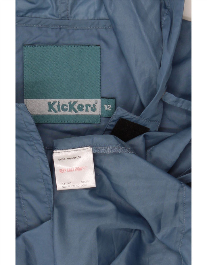 Kickers Chaqueta anorak con capucha y estampado gráfico para niños 11-12 años Nylon azul