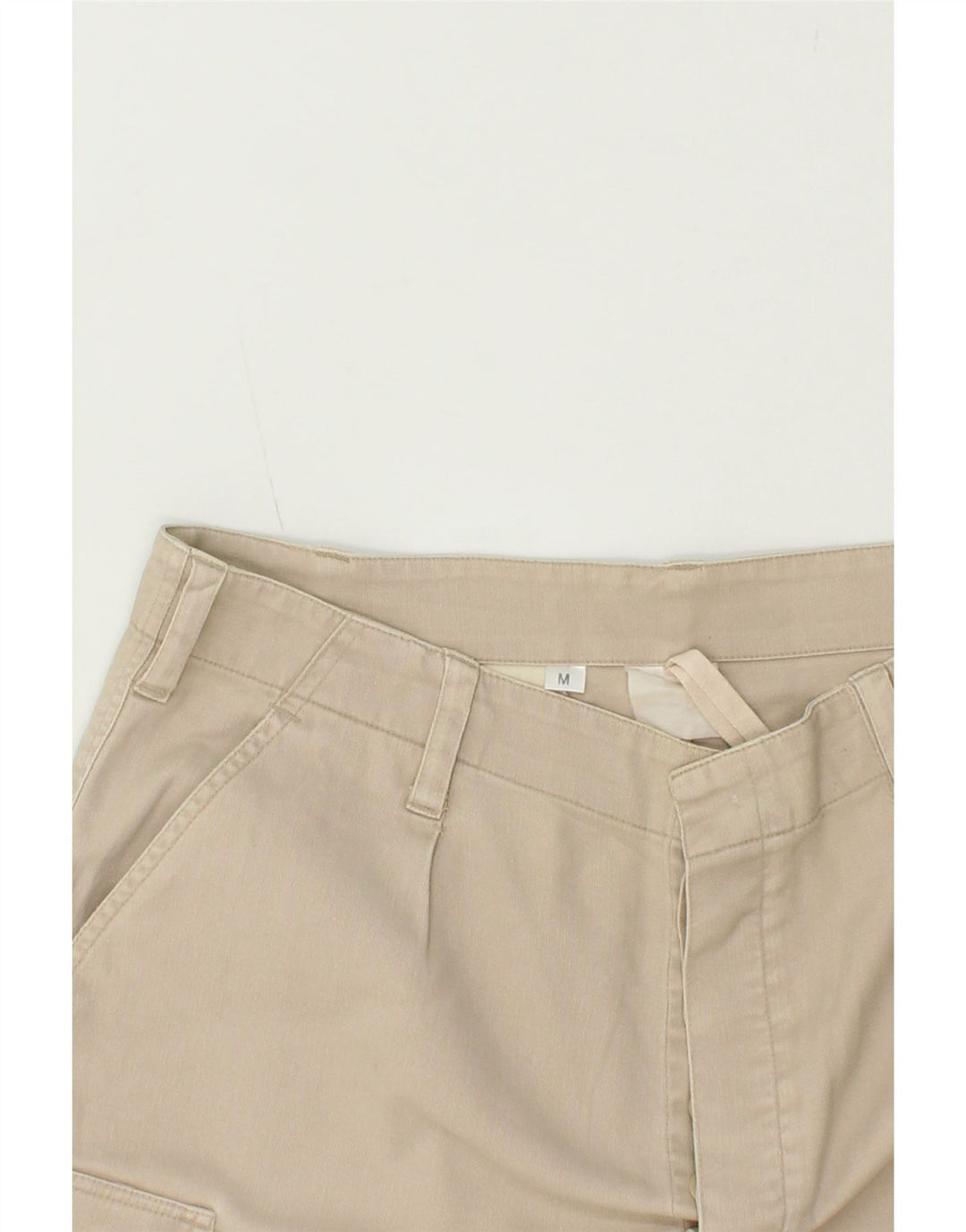 VINTAGE Mens Cargo Shorts Medium W32 Beige Vintage Vintage and Second-Hand Vintage from Messina Hembry 