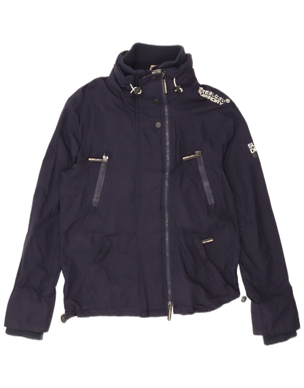 Superdry Chaqueta impermeable gráfica para hombre UK 38 Medium Azul marino Nylon