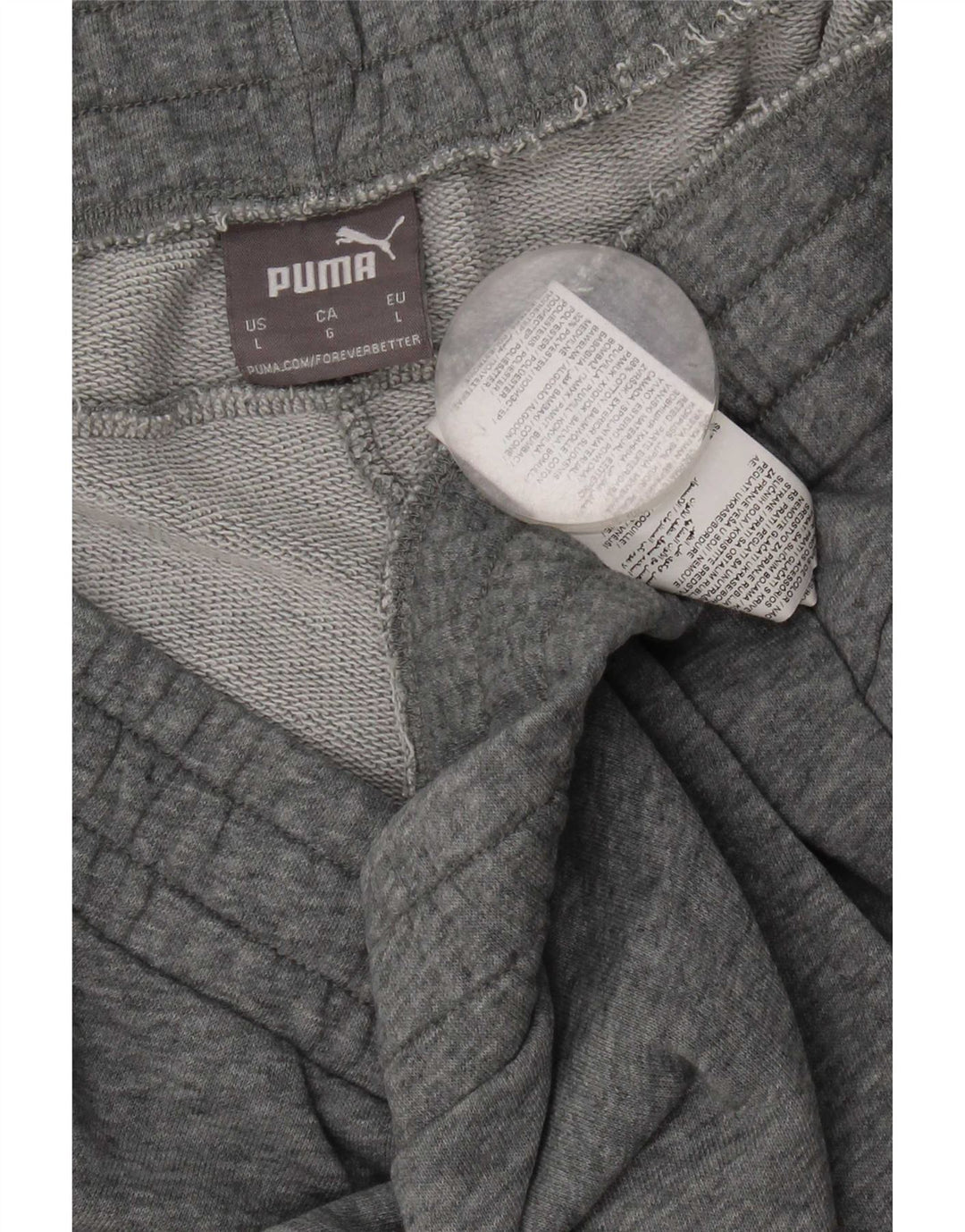 Puma Pantalones cortos deportivos para hombre de algodón moteado gris grande