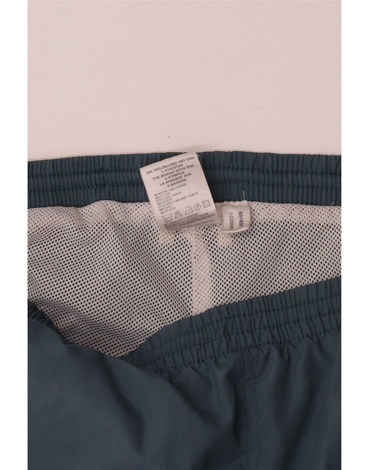 Adidas Mujer Chándal Pantalones Joggers UK 12 Medio Azul Poliéster