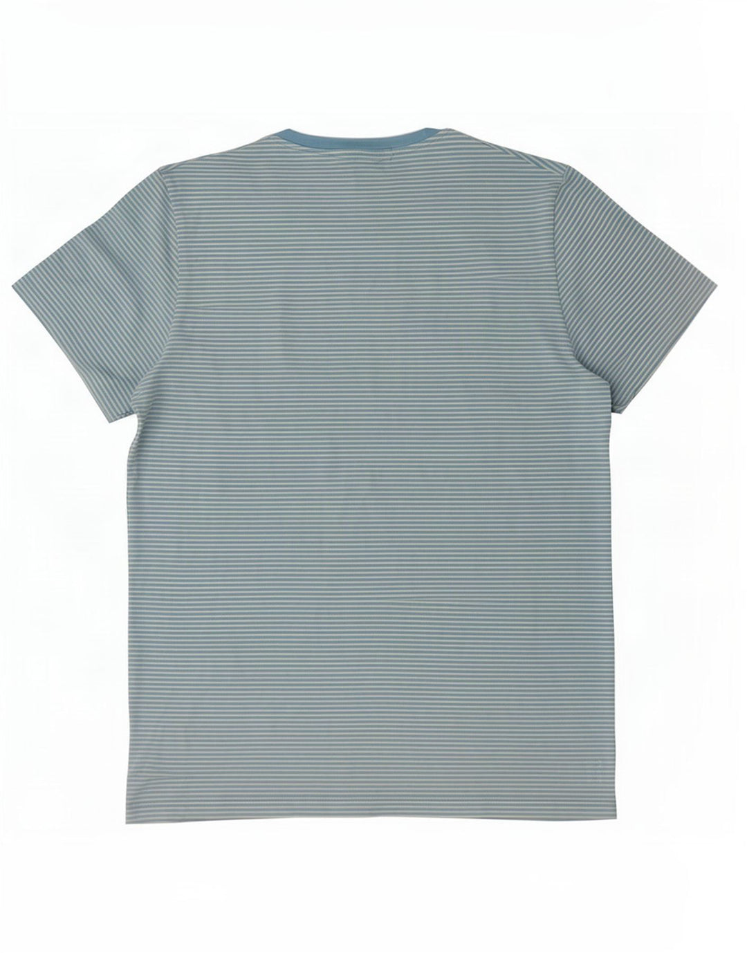 Cos Camiseta regular para hombre Top de algodón a rayas azul medio