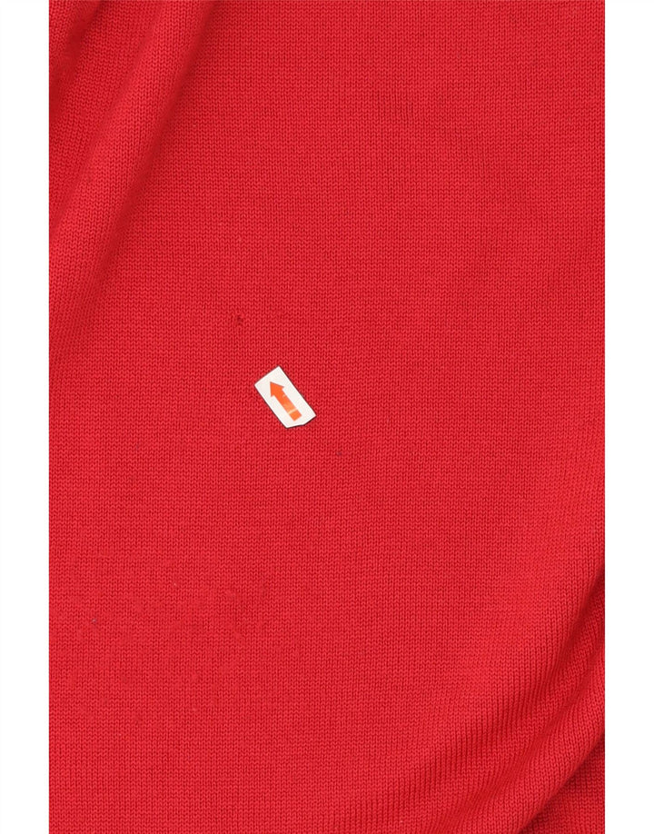 LACOSTE Mens V-Neck Jumper Sweater Size 4 Medium Red Wool Vintage Lacoste and Second-Hand Lacoste from Messina Hembry 