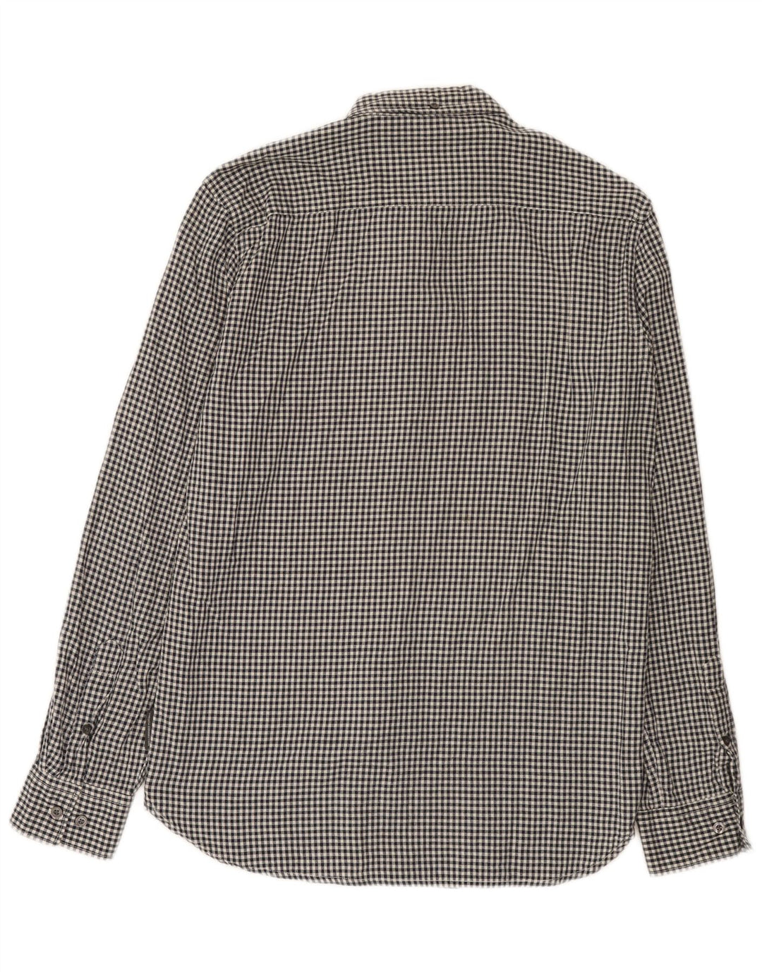 Camisa de hombre French Connection de algodón a cuadros en color negro mediano