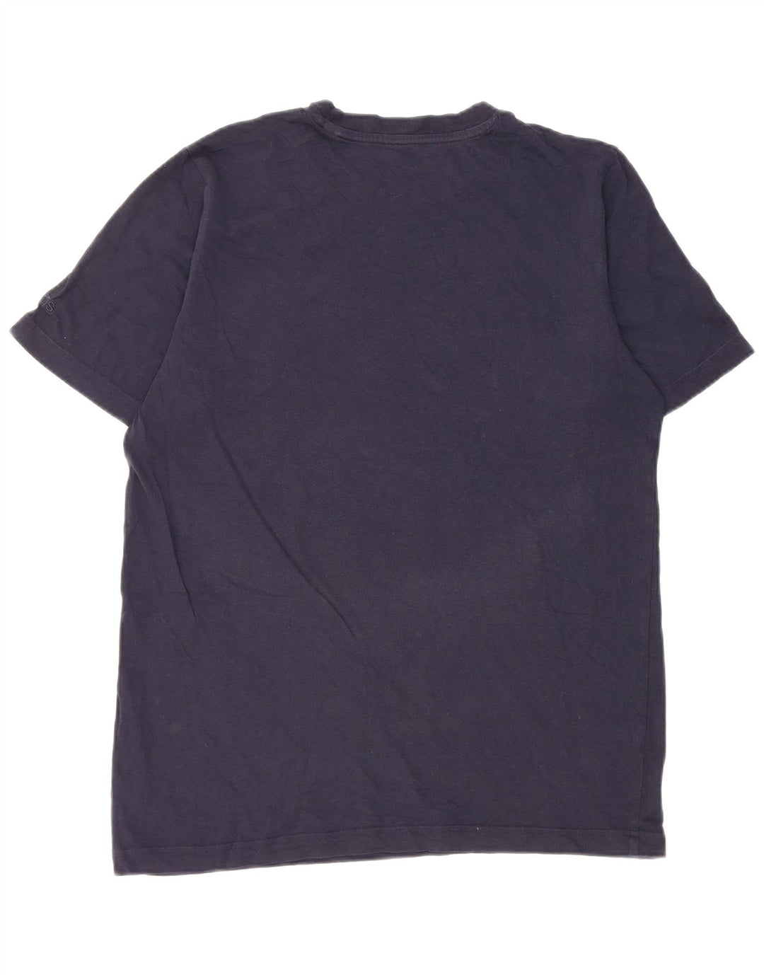 Adidas Hombre Camiseta Gráfica Top Medio Azul Marino Algodón