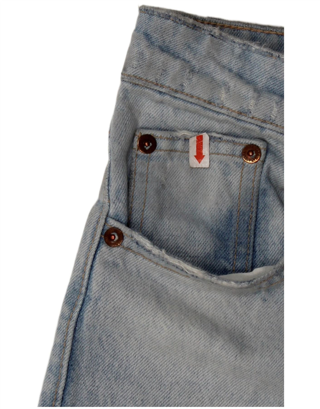 ZARA Vaqueros Rectos Mujer EU 34 2XS W24 L26 Azul Algodón