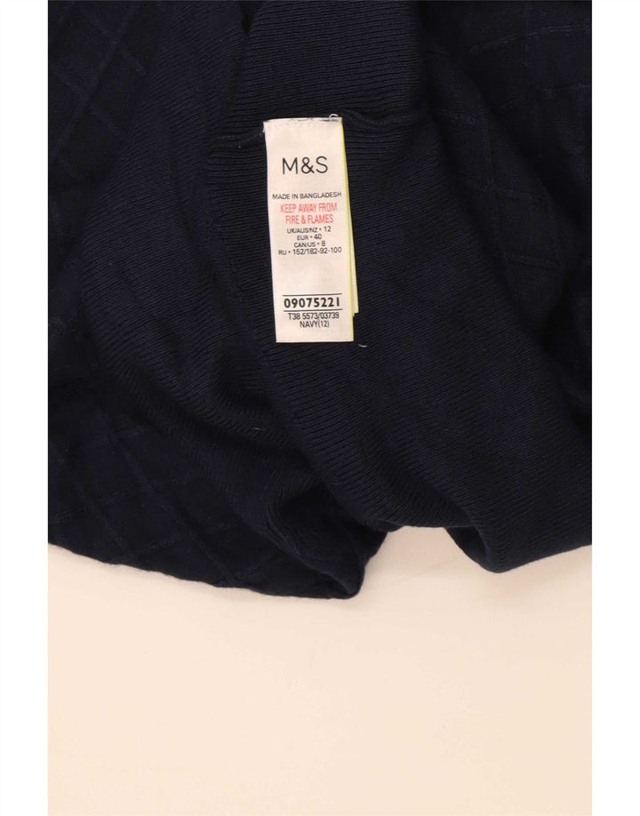 Marks & Spencer - Jersey de cuello redondo para mujer, talla 40, talla M, color azul marino
