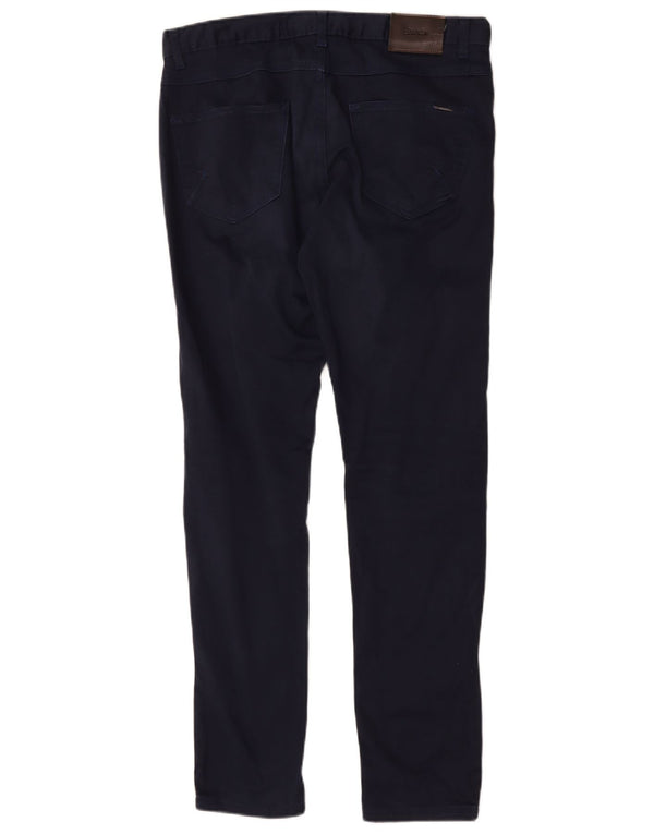 Zara Pantalones casuales ajustados para hombre EU 42 Large W32 L30 Azul marino