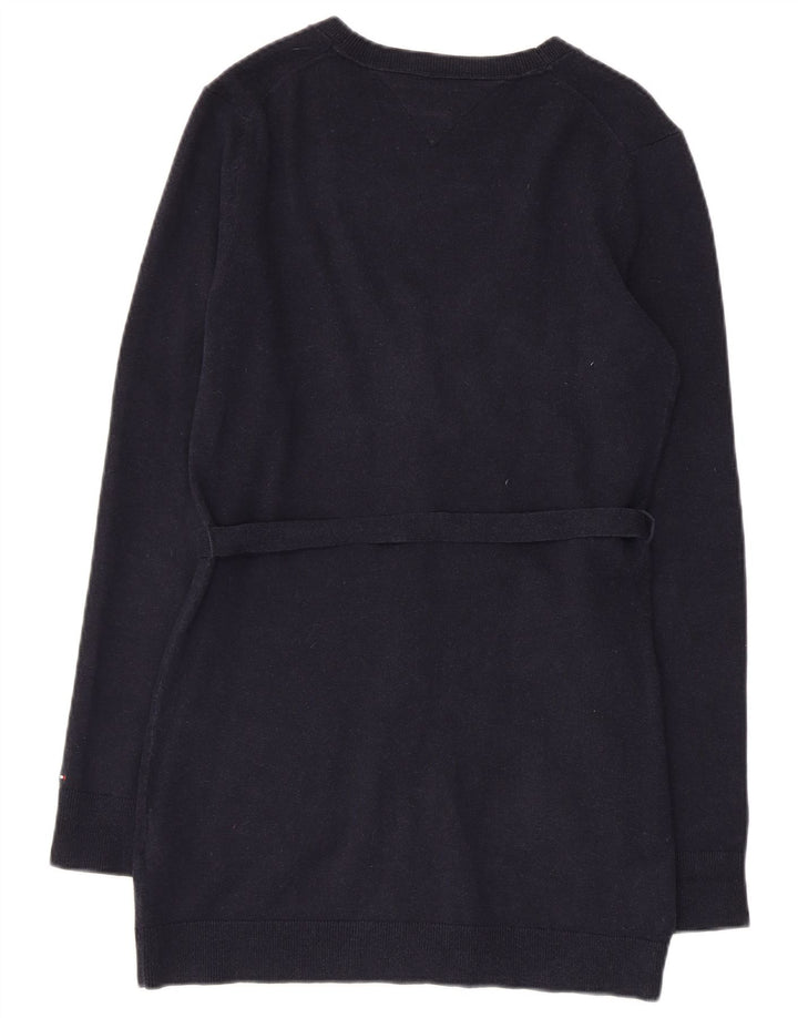 TOMMY HILFIGER Suéter tipo cárdigan para mujer Reino Unido 12 Algodón azul marino mediano