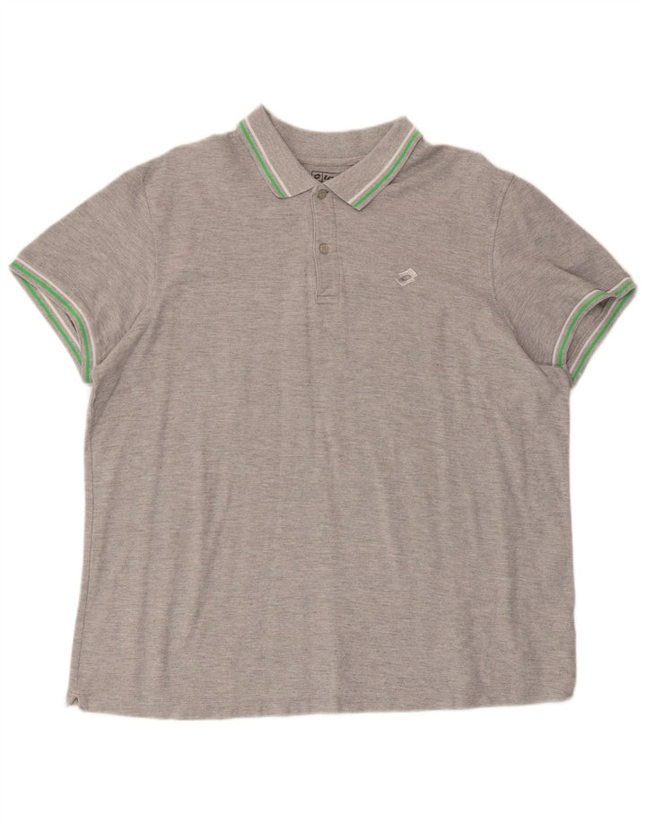 Polo Lotto Hombre 2XL Algodón Gris