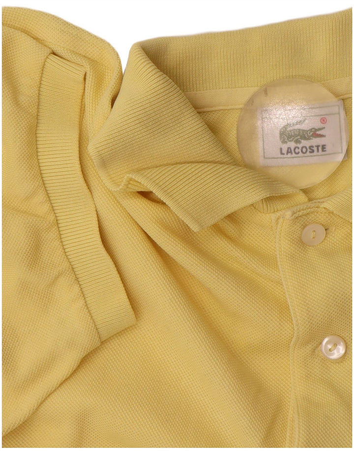Polo Lacoste para hombre talla 3 pequeño algodón amarillo