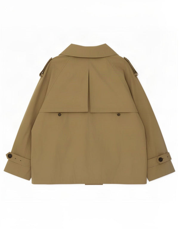 Et Vous Gabardina Corta Mujer ES 40 2XL Caqui Poliéster