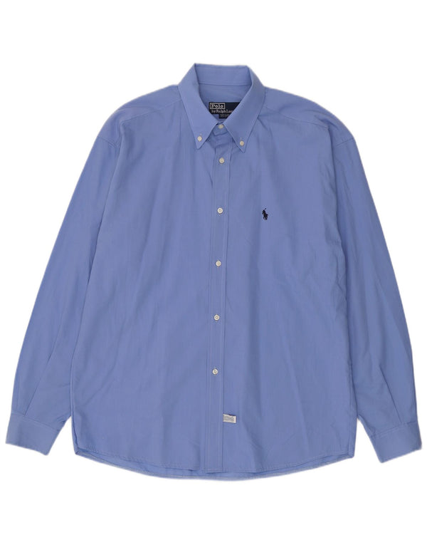 Polo Ralph Lauren Camisa para hombre Talla 17 1/2 XL Algodón azul