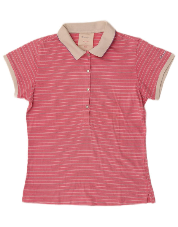Champion Heritage Fit Polo para niña 13-14 años XL Algodón a Rayas Rosa