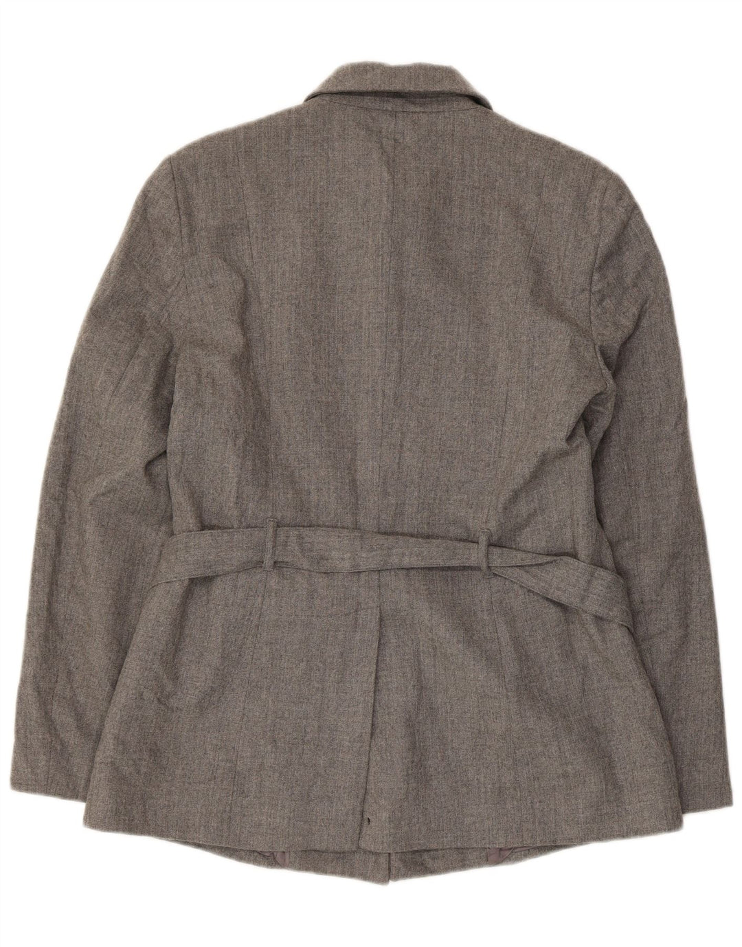 Blazer Mujer Benetton De 5 Botones IT 44 Lana Virgen Gris Medio