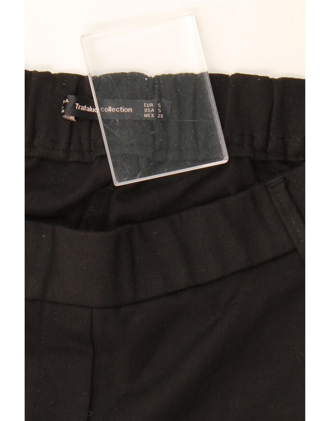 ZARA Mujer Pantalón Capri Recto Small W26 L22 Black Colourblock