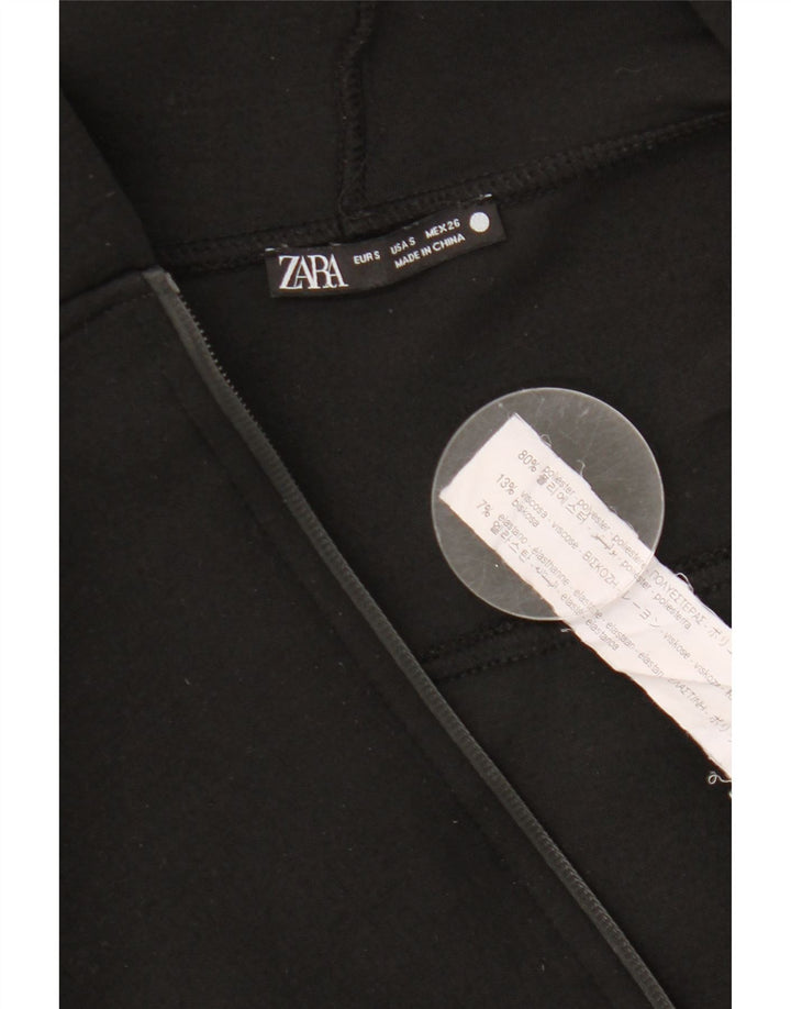 Zara Suéter con capucha y cremallera extragrande para mujer UK 10 Small Poliéster negro