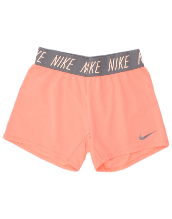 Nike - Pantalones cortos deportivos con estampado Dri Fit para niña, 10-11 años, color rosa medio