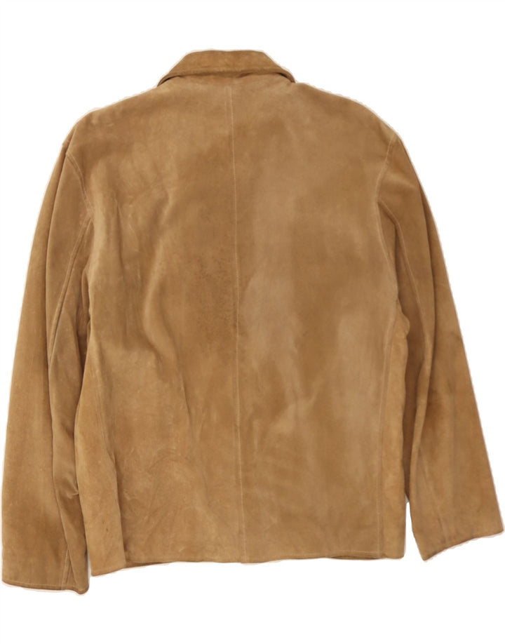 BOMB BOOGIE Womens Suede Jacket UK 18 XL Brown Leather Vintage Bomb Boogie and Second-Hand Bomb Boogie from Messina Hembry 