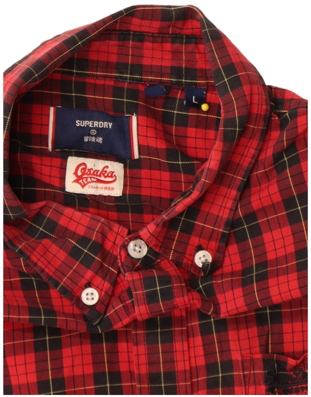 Superdry Camisa De Franela De Algodón Con Cuadros Rojos Grandes